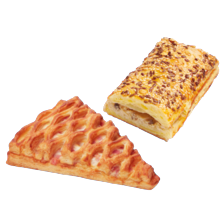 Triangel ham-kaas of kip champignon broodje